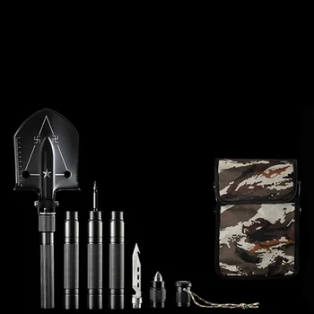 

Survival Folding shovel set Manganese Steel Cutter Screwdriver Compass