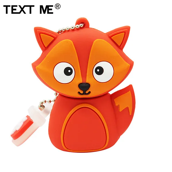 Usb флеш накопитель TEXT ME 64 ГБ с рисунком пингвина Совы лисы usb 2 0 4 8 16 32 флешка