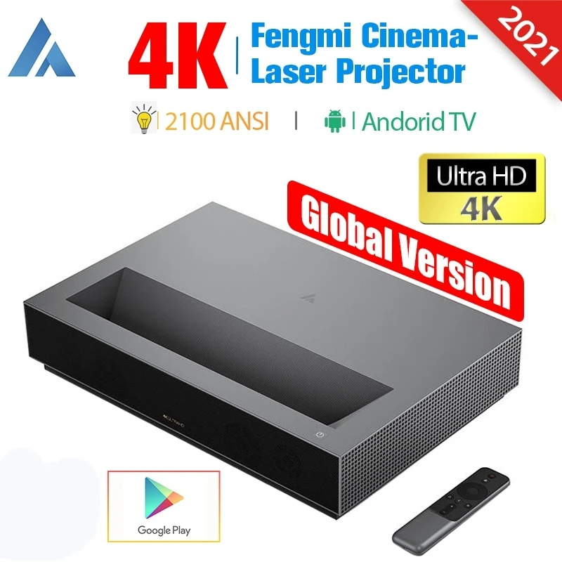 Review of [Global Version]Fengmi 4K Laser Projector Home Theatre Cinema 4K Android Xiaomi TV Wireless WIFI 2100ANSI for Google Video HDR10