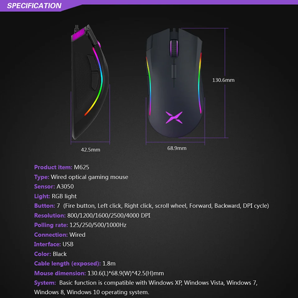 M625 Gamer Mouse game mouse