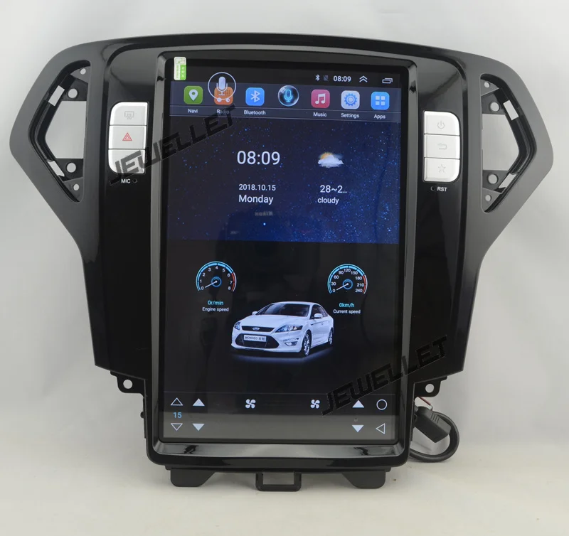 

12.8" tesla style vertical screen Quad core Android 6.0 Car stereo GPS navigation for ford Mondeo 2007-2010 automatic A/C