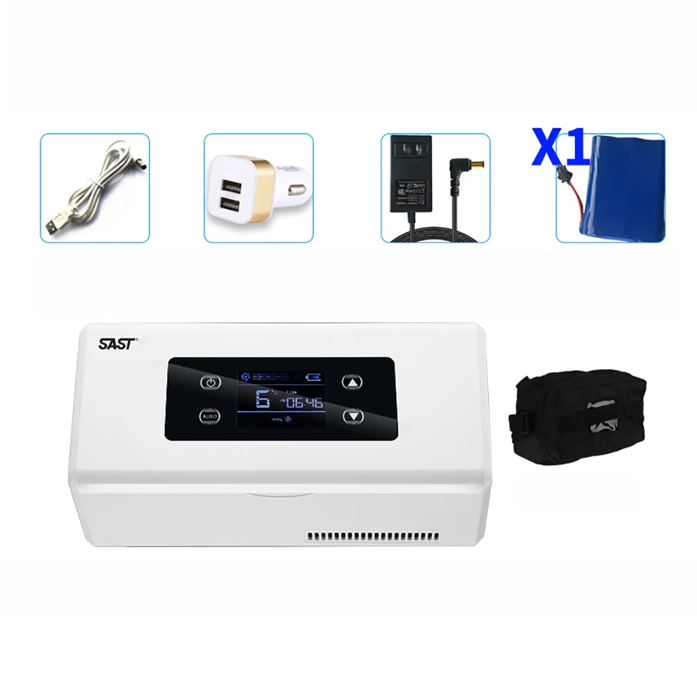 

AC 100-240V Portable Insulin Refrigerated Box Wireless Drug Storage Mini Refrigerator 5L Y