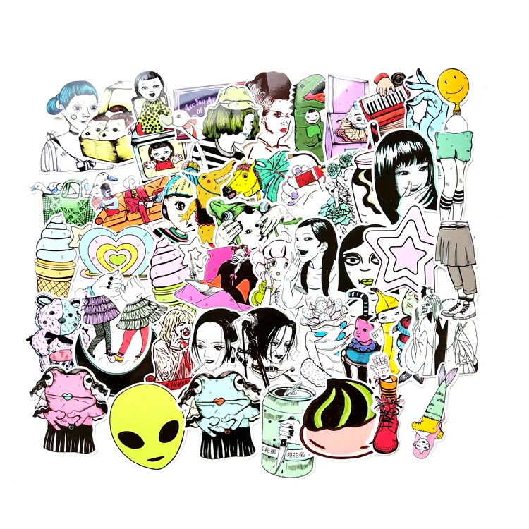 50 шт триллер мультфильм бензопила стикер с изображением куклы для рюкзака ПВХ