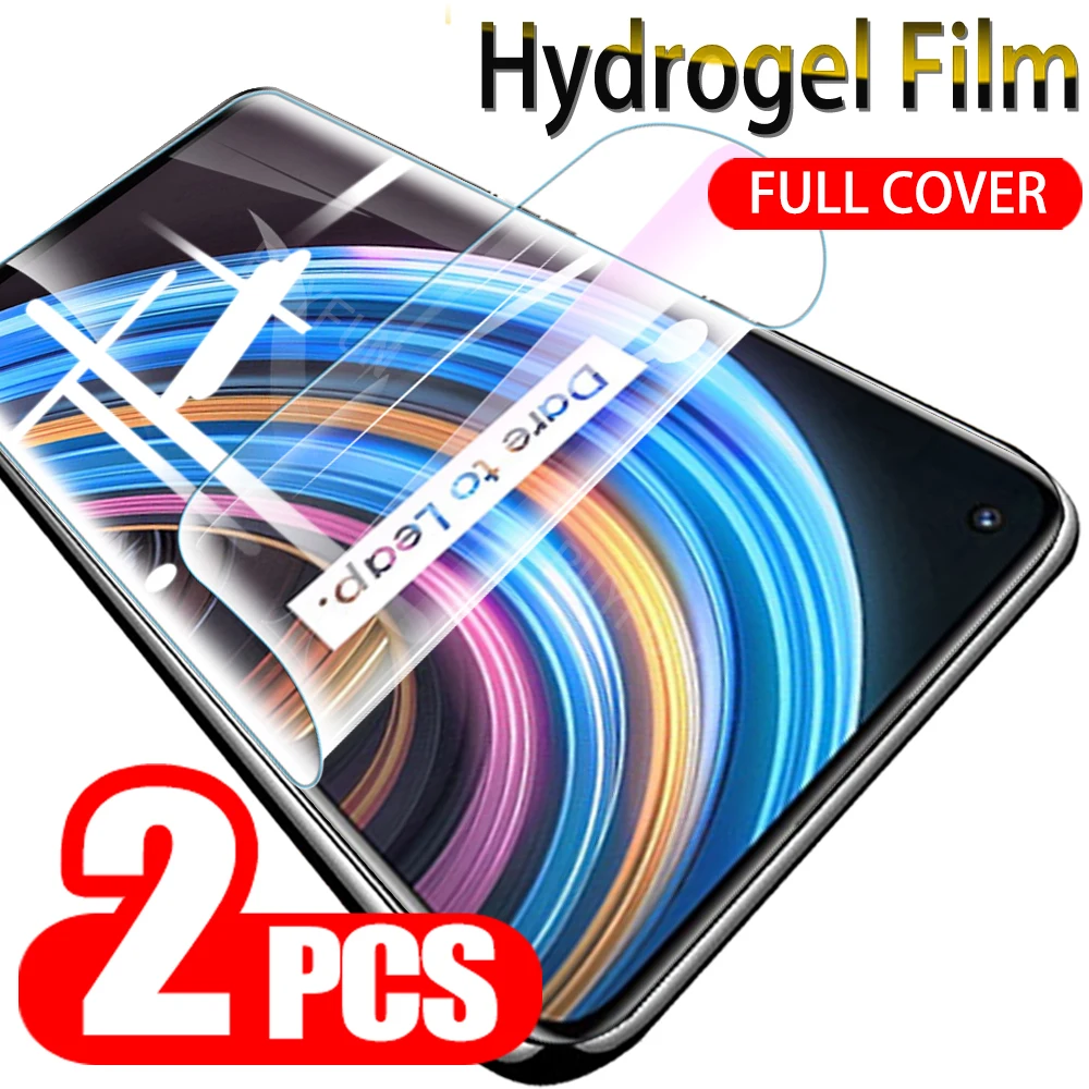 2PCS Safety Hydrogel Film For Oppo Realme X7 Pro 6 5 S 6S 5S 3 Transparent Soft Water Gel Protective X7Pro Not Glass | Мобильные