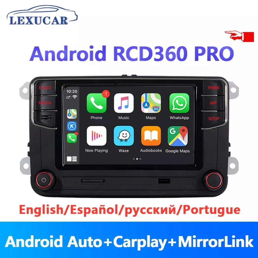 Android Auto Carplay RCD360 PRO NEW RCD330 187B MIB Radio NONAME For VW Golf 5 6 Jetta MK5 MK6 Tiguan CC Polo Passat 6RD035187B
