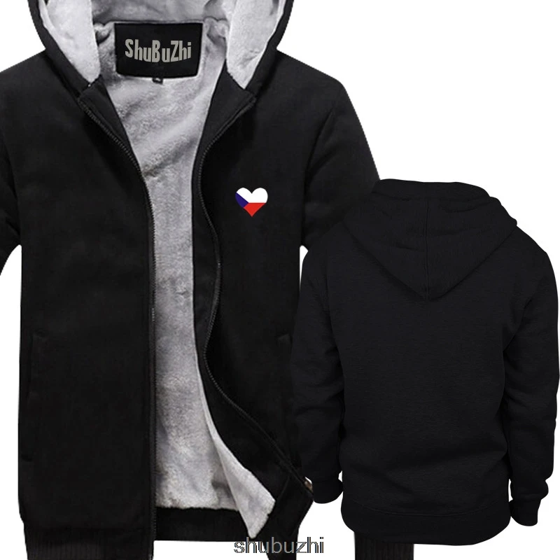 Я люблю мою Чешскую жена-Чешскую/европейскую/забавную тематику мужчин s Толстая Толстовка мужчин теплое пальто мужской пиджак sbz3466 - Цвет: thick black