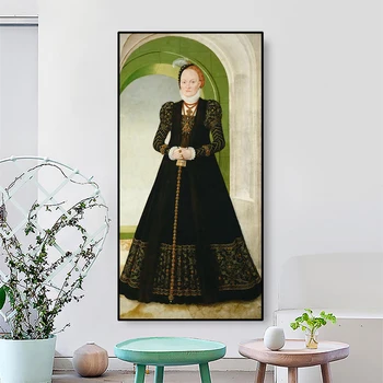

Lady Portrait By Lucas Cranach the Younger Painting Wall Oil Painting Canvas Art Classic Wall Art Decor Picture Decoration