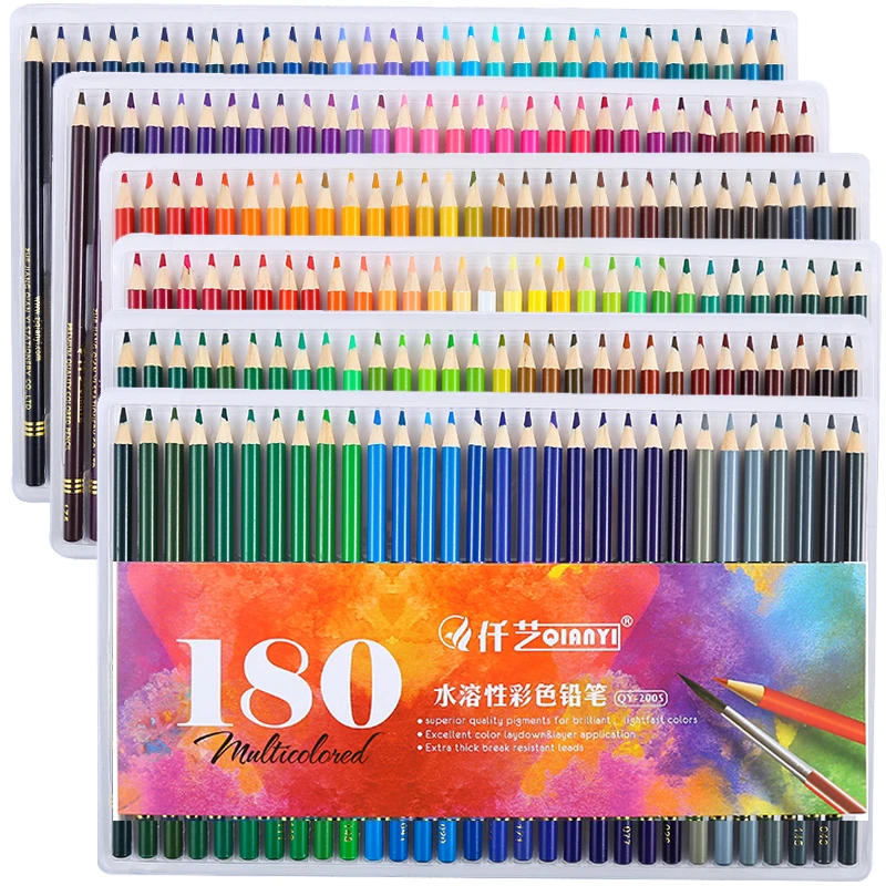 180 Renkli Kalemler Su Prismacolor Lapis De Cor 180 Renk Yagda Cozunur Renkli Kursun Kalem Cizim Kroki Sanat Okul Malzemeleri Null Aliexpress