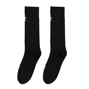 

Elastic Star Printed Autumn Winter Breathable Sports Cotton Casual Long Tube Girls Women Soft Mid-calf Knee High