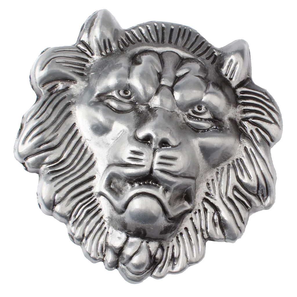 Retro Vintage Western 3D Lion Head Zinc Alloy Mens Belt Buckle Suitable for belt width 3.6-3.9cm Novelty Man Gift