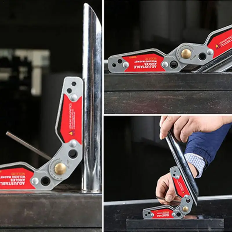  WM10 Adjustable Magnetic Neodymium Welding Positioner Locator Tools With Wrench Welding Fixed Fixtu