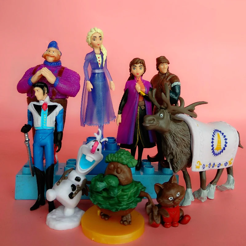 Игровой набор 10 штук Анна, Эльза, Олаф Кристофф Свен принцесса кукла игрушечная фигура экшн модель игрушки