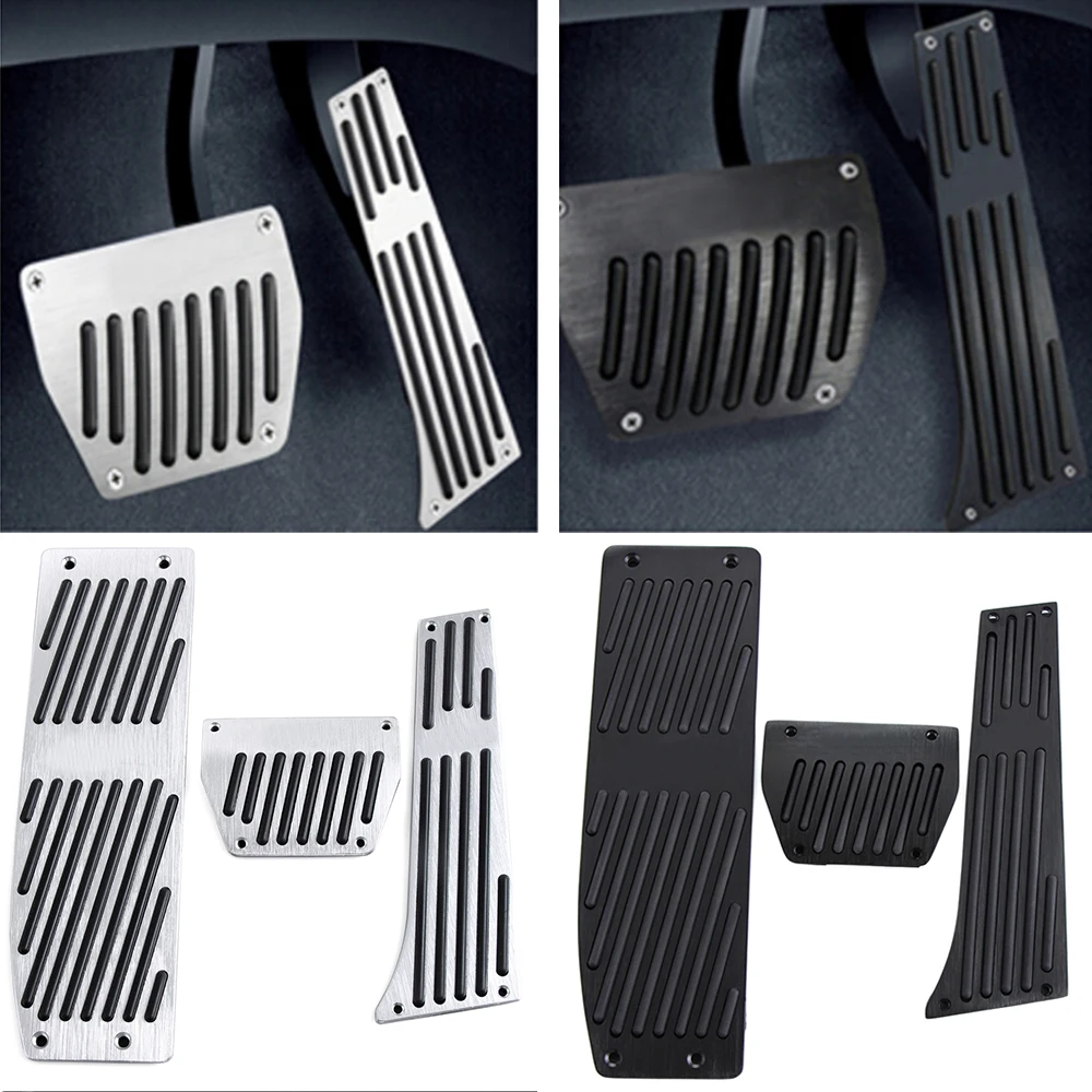 Aluminum Footrest Pedal Pad Set For BMW X1 E30 E36 E46 E90 E87 E92 E93