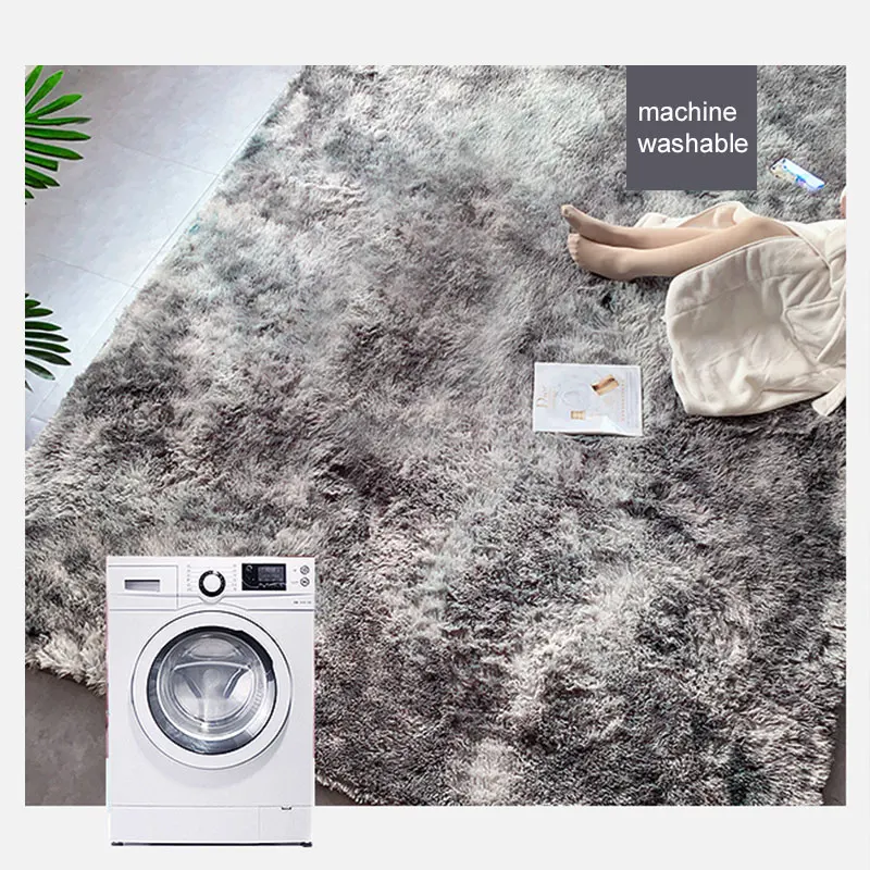 Ковровое покрытие коврик Пушистый ковры 160x200 см полиэфирное волокно теплый густой Противоскользящий коврик диван Обеденная Спальня украшение дома