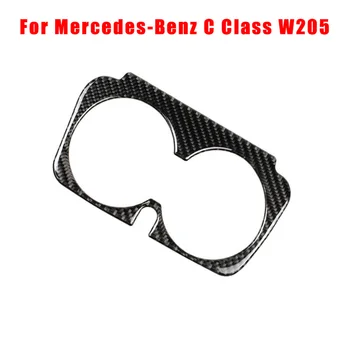 

Replacement Water Cup Holder Parts Car Carbon Fiber Black Sticker Accessories