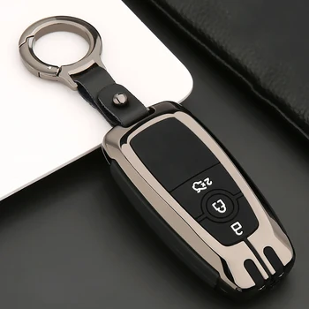 

Car Key Cover Case For Ford Fusion Mustang Explorer Ranger Fiesta EcoSport F250 F150 F350 S-MAX SMAX Edge 2017 2018 Accessories