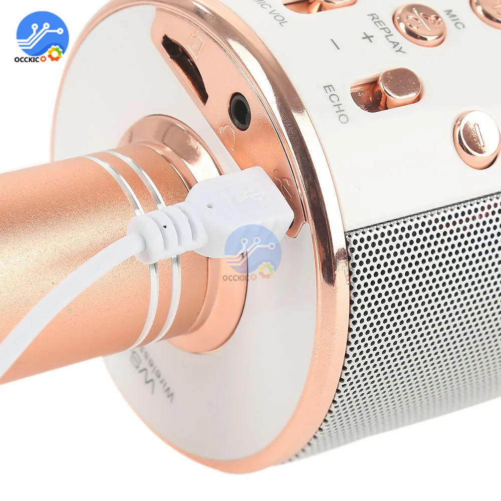 Bluetooth беспроводной микрофон динамик профессиональный ручной караоке микрофон музыкальный плеер пение KTV Mic