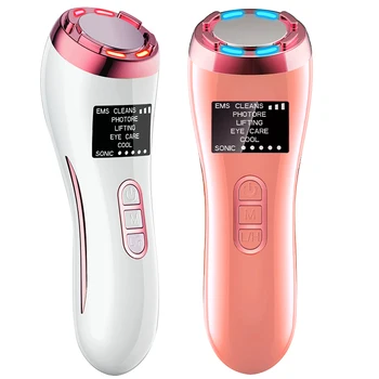 

7 in 1 LED Photon Therapy Beauty Device Hot Cold Vibration MaAnti Aging Instrument Face Lifting Tightening Brightening Cleaning