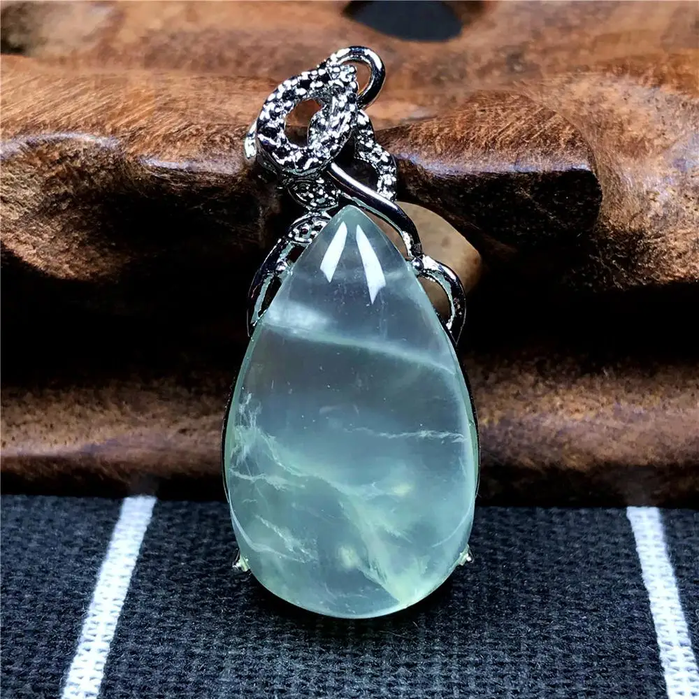 

Natural Green Prehnite Pendant For Woman Man Crystal Love Gift 25x15mm Beads Water Drop Gemstone Necklace Pendant Jewelry AAAAA