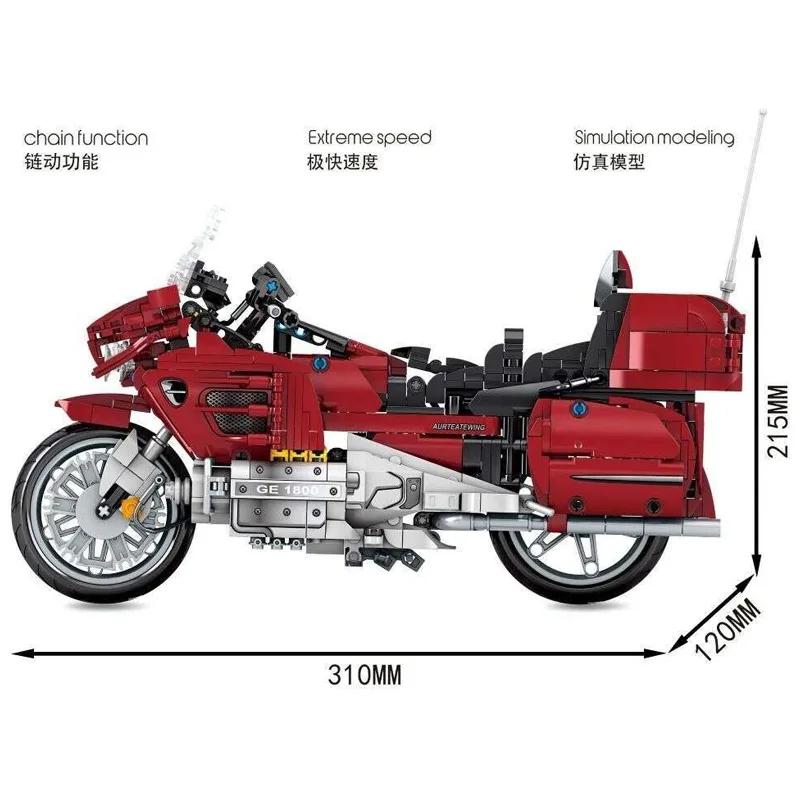 Blocs Construction Technique MOTO – Neuf, Jeu Technic Compatible