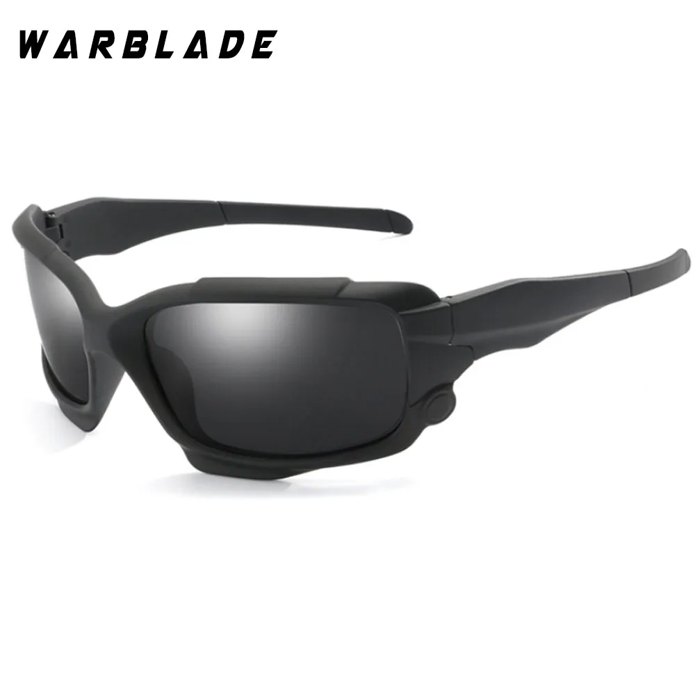Модные солнцезащитные очки WarBLade для мужчин и женщин, поляризованные солнцезащитные очки для вождения, очки с зеркальным покрытием, черные очки, мужские солнцезащитные очки, классические - Цвет линз: black gray