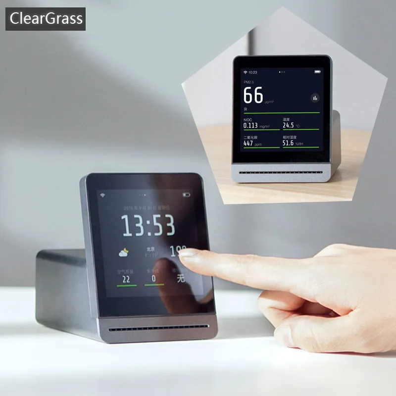 Youpin ClearGrass Air monitor Retina Touch IPS Screen Mobile Touch Operation Indoor Outdoor Clear Grass Air Detector|Смарт-гаджеты|   | АлиЭкспресс