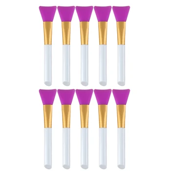 

10Pcs Soft Silicone Facial Mask Brushes, Mud Mixing Skin Makeup Brushes, Facial Mask Applicator, White