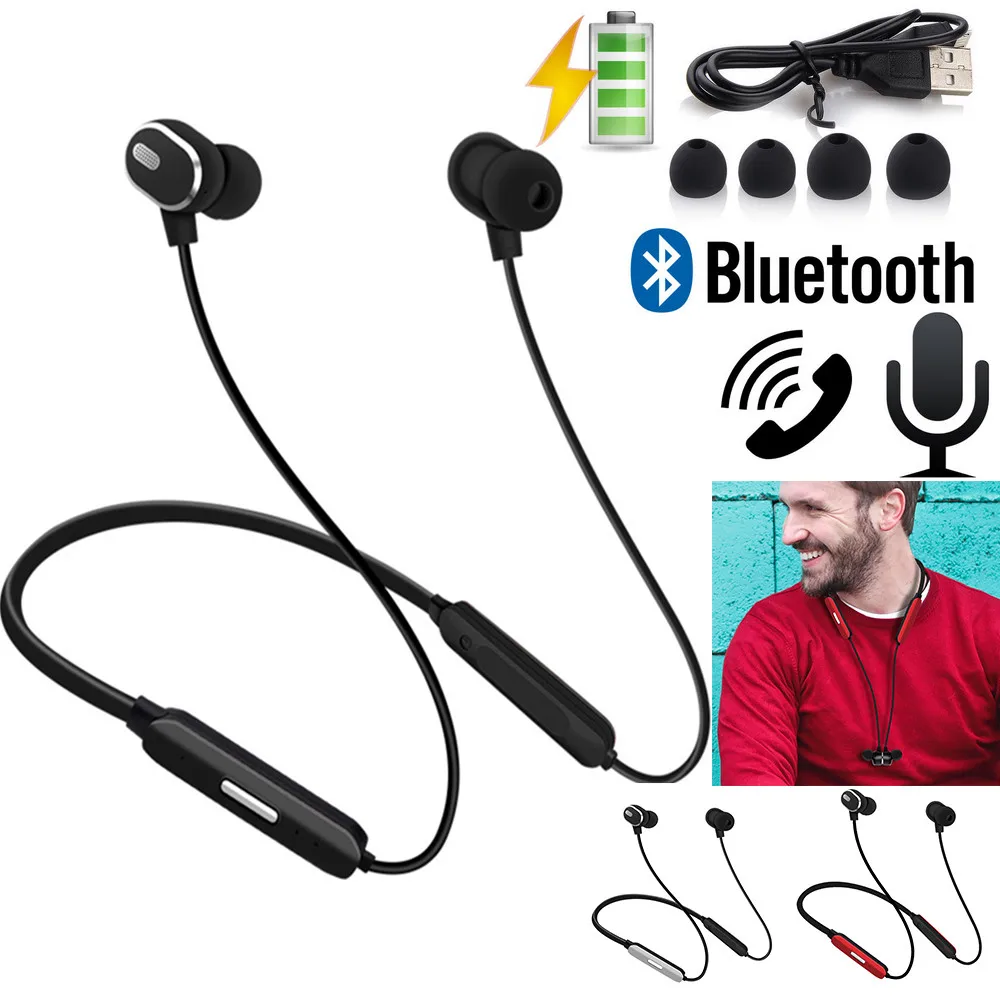 Беспроводные bluetooth-наушники, спортивные наушники для спортзала, наушники с защитой от пота, наушники с шейным ремешком