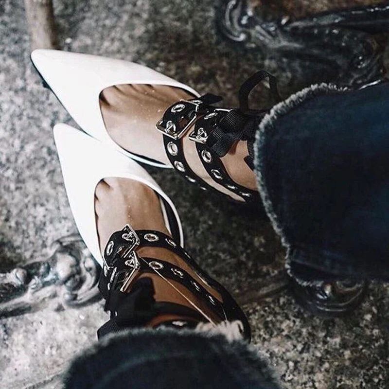 

2019 Summer Patent Leather Women Sandals Rivet Buckle Strap Gladiator Sandals For Women Fashion Street Style Shoes Woman