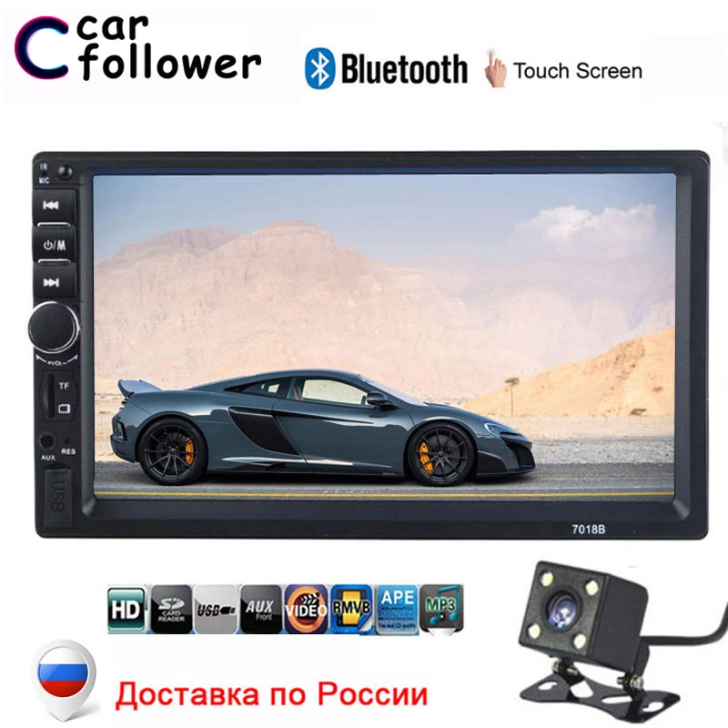 

7" LCD Touch Screen Car Radio Player Mirror Link Auto Radio 2 Din General Car Models Bluetooth Auto Stereo Rear View Camera