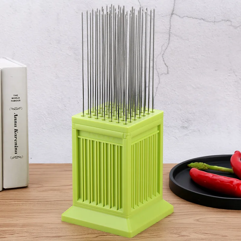 BBQ Meat String Machine 49 Holes Barbecue Skewer Tools barbecue skewers kebab maker Tofu Skewer Kebab Maker Box Machine Grill Barbecue Kitchen Accessories