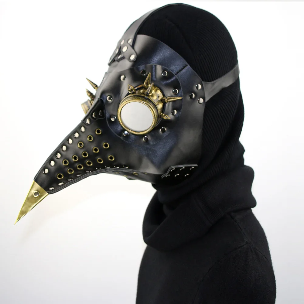 

Cosplay Fancy Mask 1pcs Black Steampunk Plague Bird Long Nose For Halloween Props Gift Stage Performance