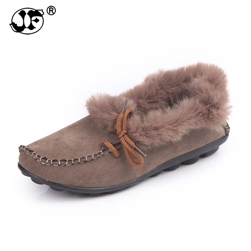 

Loafers Women Flats Heel Shoes Warm Fur Winter Round Toe Female Ladies Casual Slip On zapatos de mujer Shoes Plus Size 856hu