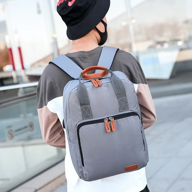 

2019 Fashion Computer Trend USB Charging Backpack Large Capacity Three-piece Set Waterproof Outdoor School Bag