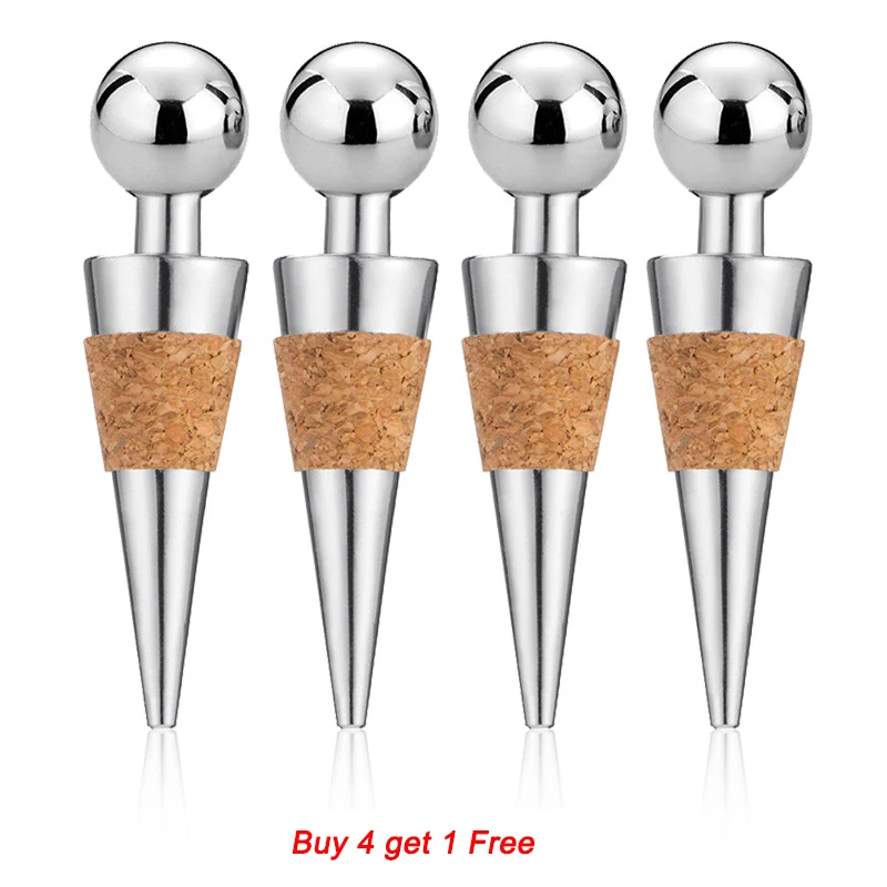

1PCS Reusable Bottle Stopper Champagne Wine Storage Twist Cap Plug Round Vacuum Sealed Wine Stopper Cork for Wedding Party Gift