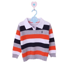 Свитер для маленьких мальчиков; вязаный костюм для мальчиков; пуловер; топы; коллекция года; зимние детские свитера с отложным воротником; одежда для подростков