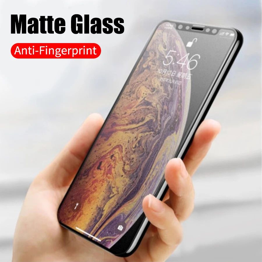 Матовая пленка без отпечатков пальцев для iPhone 11 Pro Max X Xs Xr 7 8 6 Plus закаленное стекло