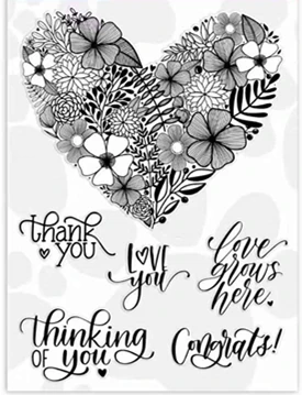 

Love Flowers Transparent Clear Silicone Stamp/Seal for DIY scrapbooking/photo album Decorative clear stamp sheets W1746