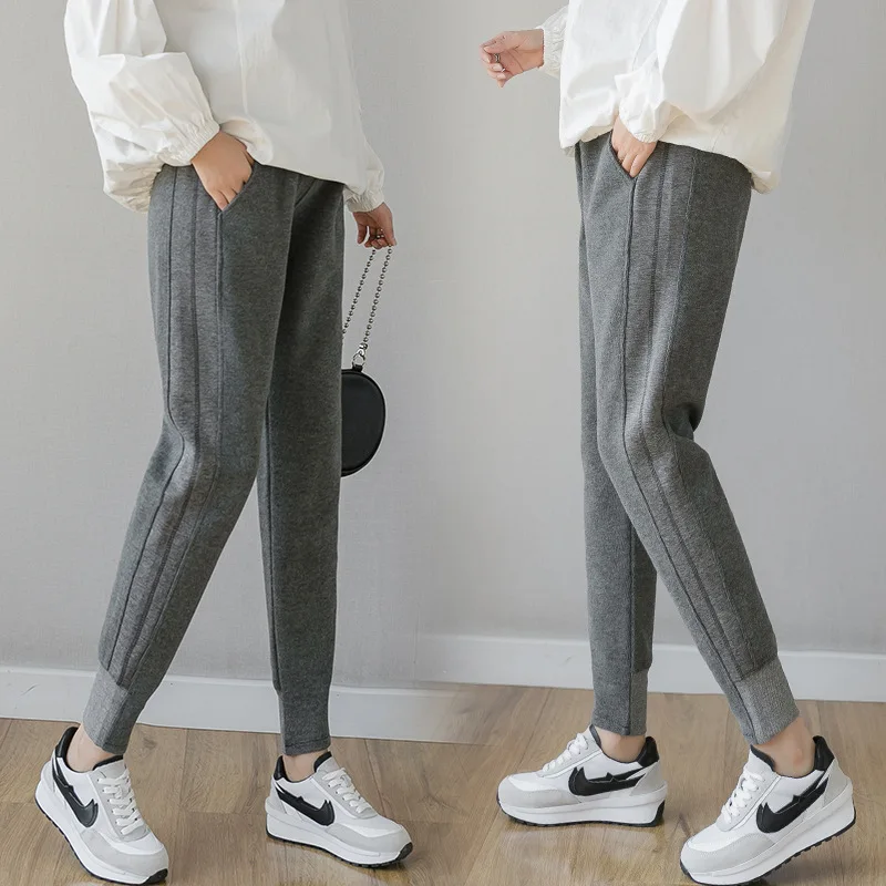 

Autumn Cotton Maternity Harem Pants High Waist Belly Sports Casual Pants Clothes for Pregnant Women Pregnancy Trousers