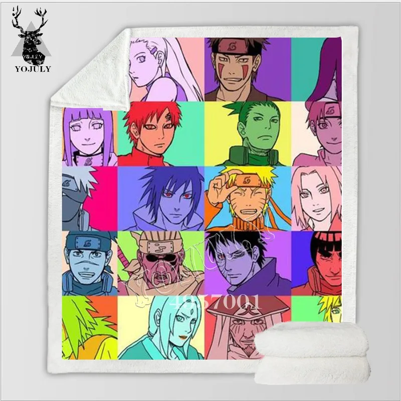

Anime Naruto 3d Print Sherpa Blanket Couch Quilt Cover Travel Bedding Outlet Velvet Plush Throw Fleece Blanket Bedspread B28