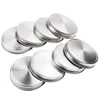 8 Pcs Stainless Steel Jar Lids 86Mm Sealed Leak Proof Cover With Silicone Seals Resistant Storage Solid Caps Wide Mouth Lid 1