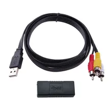 Exquisitely Designed Durable RCA To USB Audio/Video A/V Camcorder Cable For TV/PC + USB 3.0 F/F Adapter US