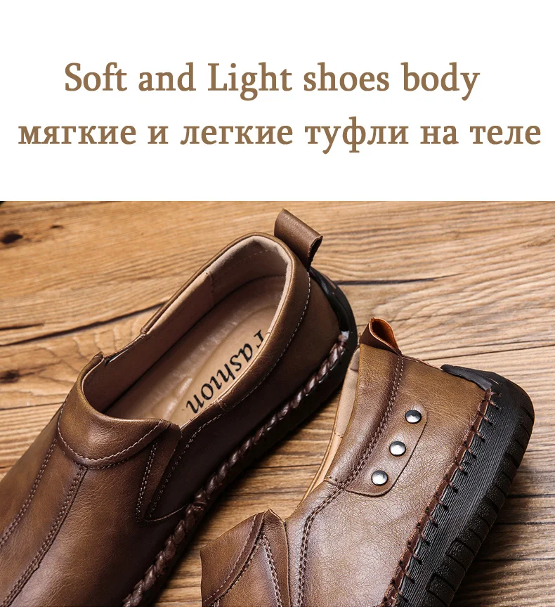 Брендовая мужская повседневная обувь мужские кожаные лоферы высокого качества итальянские дизайнерские мужские мокасины ручной работы Нескользящая мужская обувь на плоской подошве