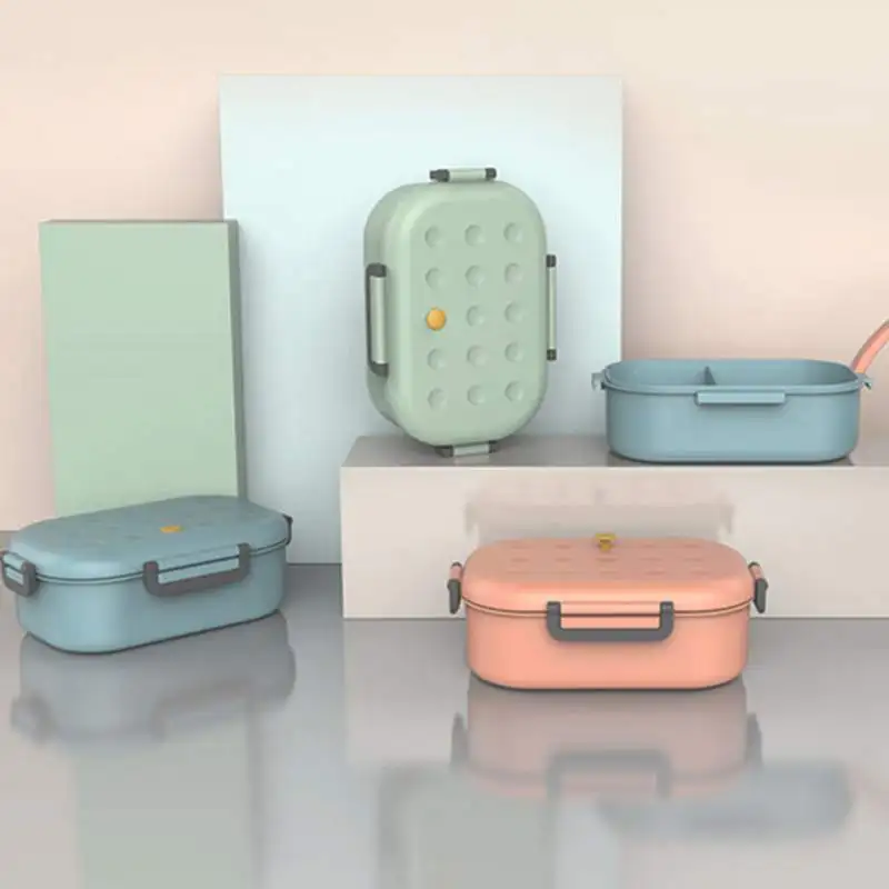 Двухслойный ланч бокс герметичный салат Bento Box BPA бесплатно портативный контейнер коробка для детей рабочих студентов