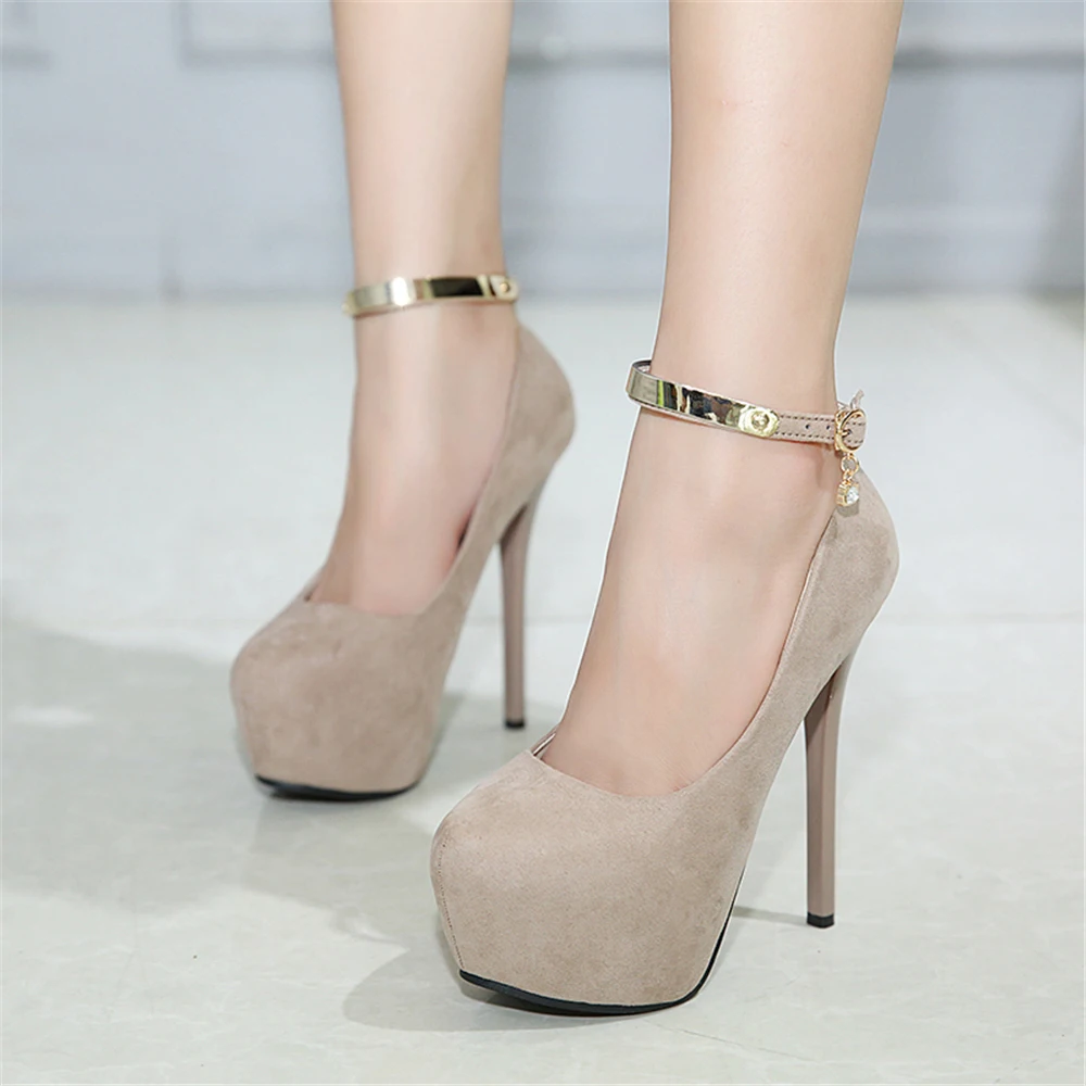 

2020 new spring fashion Woman Extreme Luxury 14CM High Heels Stiletto flock 5CM Platform Striptease Fetish Pumps prom Party shoe