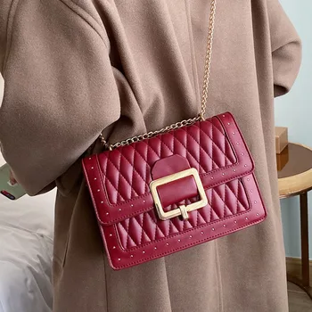 

Soild Color PU Bag Shoulder Small Square Bag Bucket Lock Bag With Soft handle Diagonal Shopping Bag Handbag