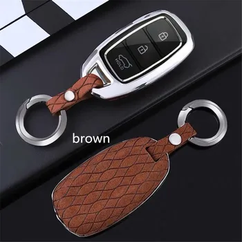 

Car Key Cover Galvanized Alloy For Hyundai i30 Ix35 Solaris Azera Elantra Grandeur Ig Accent Santa Fe KONA 2018