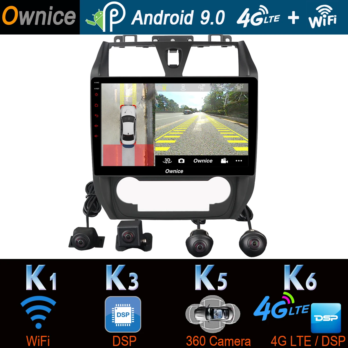 Ownice 10," K1 K3 K5 K6 автомобильный dvd-плеер для Geely Emgrand EC7 EC715 EC7-RV EC718 2012- радио gps CarPlay DSP 360 ° панорамный