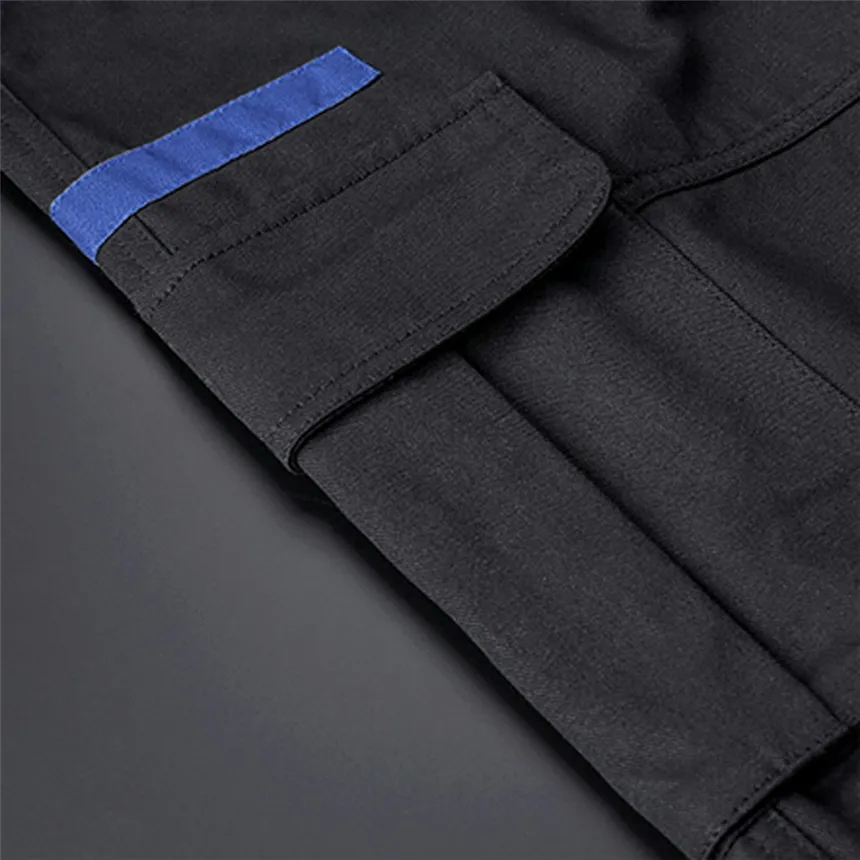 KLV брюки мужские Летние Осенние однотонные повседневные брюки свободные брюки с карманами длинные брюки с боковыми карманами
