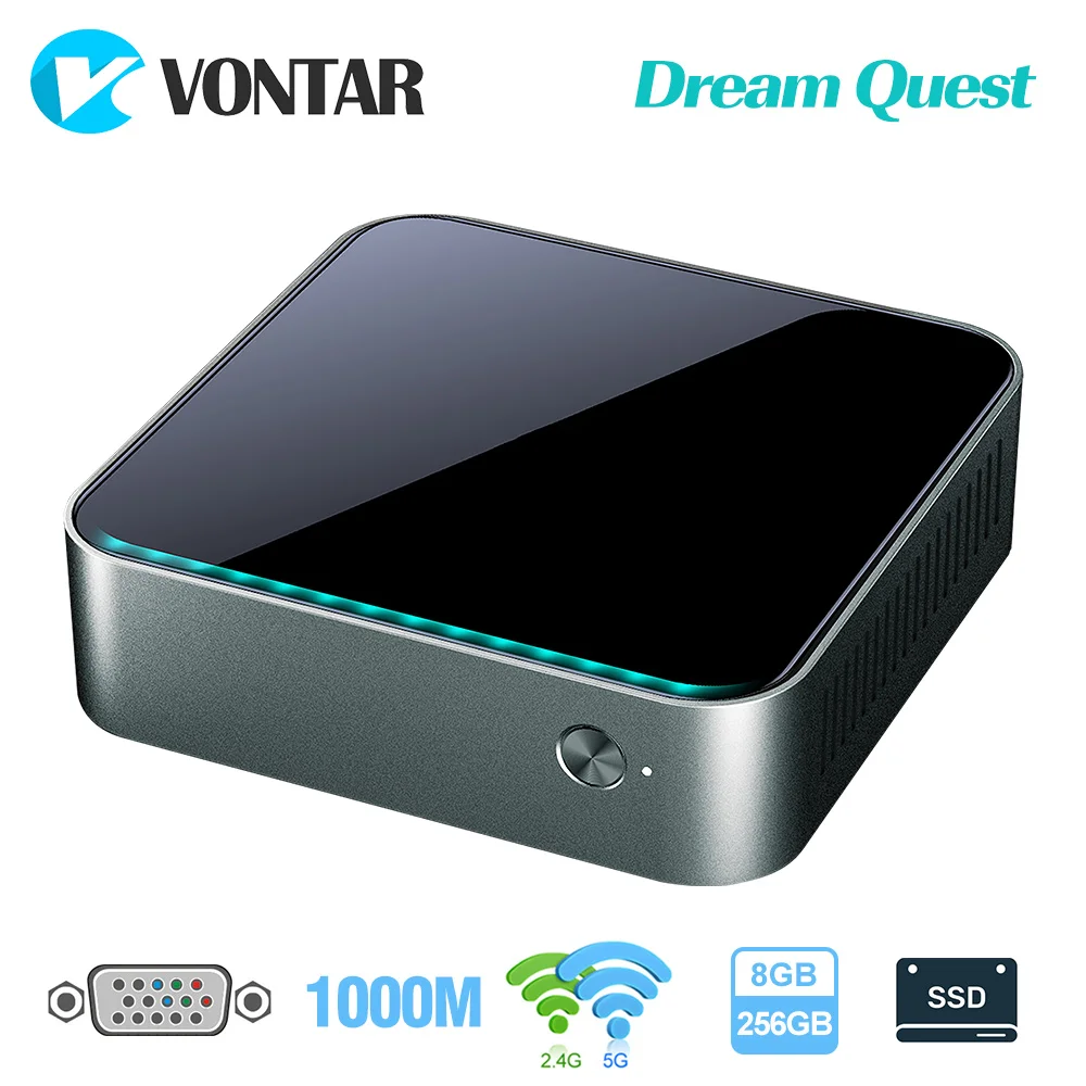 Мини-ПК Dream Quest Intel Celeron J4125 4 ядра LPDDR4 8 + 128 ГБ Windows 10 HD VGA 1000 Мбит/с | Компьютеры и офис
